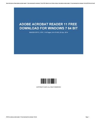 adobe reader free download for windows 7